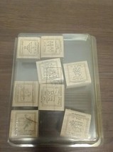 Stamp Stampin&#39; Up Rubber Stamp Set 2003 &quot;Love Notes Never Used Hearts Va... - £9.58 GBP