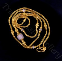 18&quot; Diamond Cut Gorgeous White Gold Beads Chain Box Chain 22K Gold Jewelry ch120 - £1,440.00 GBP