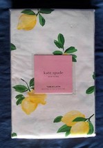 NIP KATE SPADE Make Lemonade Fabric Tablecloth White &amp; Yellow Fruit Lemon 60x102 - £43.38 GBP