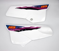 fits Yamaha DT125 White Side Panels Set Stickers Yellow Black Purple - £43.51 GBP