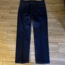 Levis Jeans Mens 34x30 Blue 505 Straight Dark Wash Jeans Pants - $35.00