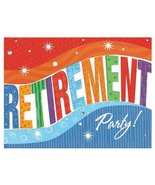 Oversized Jumbo Novelty Retirement Party Invitations ~ 8 Ct. - £3.85 GBP