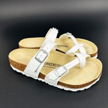 BIRKENSTOCK Mayari Birko Flor Leather Strappy Sandal WHITE Regular Fit 3... - £55.26 GBP