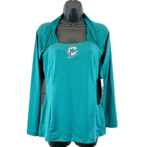 NFL All Sport Couture Miami Dolphins Long Sleeve Activewear Top Women&#39;s M - £23.49 GBP