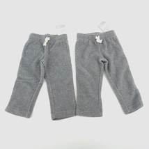 Carter&#39;s Baby Boy Or Baby Girl Gray Fleece Pants 2 Pair 18 Months NWT $32 - $13.86