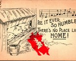 Comic Pigs Hogs Eating Slop Sty No Place Like Home Song 1900s UDB Postca... - $3.91