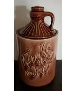 Vintage &quot;Cookie Jug&quot; Lidded Cookie Jar Brown Whiskey Moonshine Jug Jar/C... - $102.13 CAD