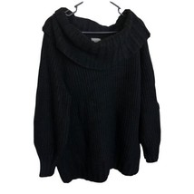 Over The Shoulder Plus Size Black Knit Sweater 2X Brand New Long Sleeve - £15.28 GBP