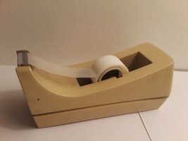 Weighted Beige Scotch Tape Dispenser Model/Style C-38 - £4.05 GBP