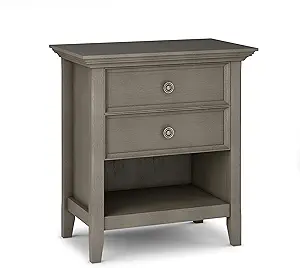 Amherst Solid Wood 24 Inch Wide Traditional Bedside Nightstand Table In ... - $374.99