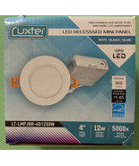 Luxter LED Recessed Mini Panel 4” 12W Light New - £14.78 GBP