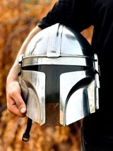 Mandalorian Helmet | Star War Helmet Replica | Movie Props | Steel Helmet With - £99.31 GBP