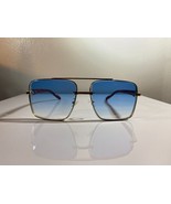 Men&#39;s sunglasses with blue gradient lenses and gold wire &amp; wood pattern ... - $10.00