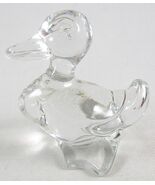 Pre-Owned Clear Glass Crystal Duck Figurine, About 3-3/4&quot; Tall, Great Co... - $11.52 CAD