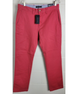 NWT Tommy Hilfiger THFlex Mens Essential Stretch Chino Coral Salmon Pink... - £22.19 GBP