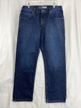 Carhartt Relaxed Fit Jeans Men&#39;s Size 34x30 100% Cotton Blue Denim EUC BD5119-M - £32.27 GBP