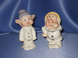 Disney&#39;s Dopey and Sneezy - Salt &amp; Pepper Shakers Set by Lenox. - £25.73 GBP