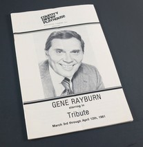 Vintage 1981 Gene Rayburn TRIBUTE Country Dinner Playhouse - £7.18 GBP