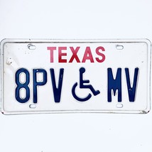  United States Texas Base Disabled License Plate 8PV MV - £13.22 GBP