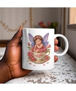 Pink Rose Fairy Teacup Mug – 11oz/15oz Ceramic – Microwave Safe Gift Mug - $15.83+