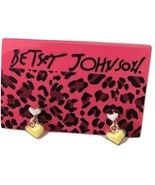 Betsey Johnson Gold Alloy Dainty Double Yellow and White Enamel Heart Po... - £6.28 GBP