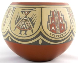 Santa Clara Octagon Polychrome Pottery Margaret &amp; Luther Gutierrez Vintage c70s - £1,775.44 GBP