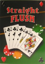 Straight Flush Cards Card Game Casino Gambling Metal Sign - £11.95 GBP