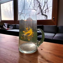 Vintage West Virginia Songbirds Glass Pitcher Goldfinch Baltimore Oriole... - $263.54 MXN