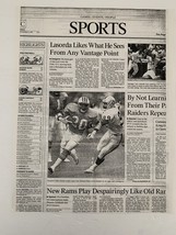 Los Angeles Times Sports September 2, 1991 Newspaper Article - $2.99