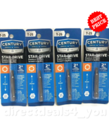 CENTURY DRILL &amp; TOOL #68225 T-25 Star-Drive  Screwdriver Bits Pack of 4 - £18.99 GBP
