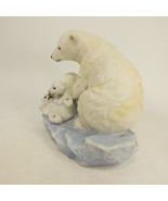 Masterpiece Porcelain By HOMCO Endangered Species Polar Bear &amp; Cubs 1993... - £10.22 GBP