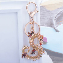 Fashion crystal keychain Dragon key ring bag pendant charm jewelry - £10.35 GBP