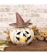 Jack Luminary Antique White Metal LED Witchy Porch Decor  - $54.95