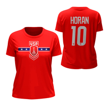 Lindsey Horan US Soccer Team FIFA World Cup Women&#39;s Red T-Shirt - £23.97 GBP+