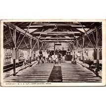 Antique WWI RPPC Postcard, Interior YMCA Hut Camp Devens Massachusetts, ... - $18.39