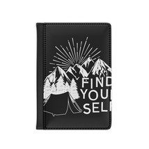 Personalized Black Pu Leather Passport Cover with Credit Card Pockets an... - £22.68 GBP