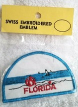 Vintage Swiss Embroidered Emblem Patch FLORIDA NIP - £3.95 GBP