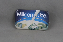 Vintage Advertising Pin - Milk On Ice - Celluloid Pin - £12.01 GBP