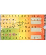 Vintage J. Geils Band Ticket Stub December 31 1981 Portland Maine - £27.17 GBP