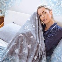 Cooling Throw Blanket With Double Sided Cold Effect, Lightweight, 50&quot;X70&quot;. - £33.48 GBP