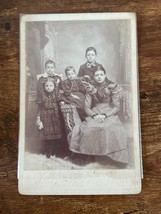 Vintage Cabinet Card. Mother with 4 children by Miller in Waverley, Ohio - £10.65 GBP