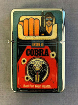 Cobra Bad For Your Health Flip Top Dual Torch Lighter Wind Resistant - £13.12 GBP