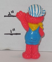 Vintage Sesame Street Elmo in Train Conductor outfit 2&quot; PVC Figure VHTF Rare - £7.73 GBP