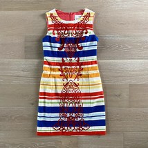 Anthropologie Tabitha Totem Embroidered Canvas Dress sz 6 - £34.11 GBP