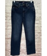 NYDJ Jeans Womens Marilyn Straight Lift Tuck Stretch Denim Cooper Wash S... - £28.38 GBP