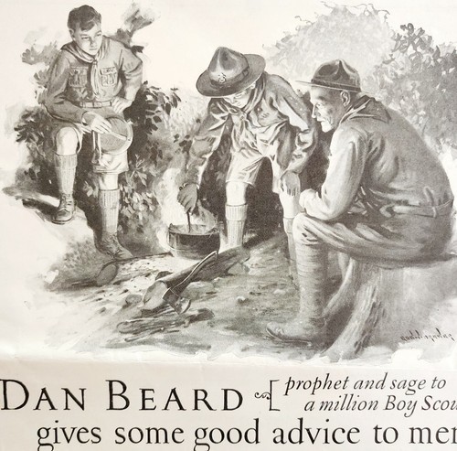 1925 Cream Of Wheat Boy Scouts Dan Beard Brewer Art Advertisement Cereal... - $49.99