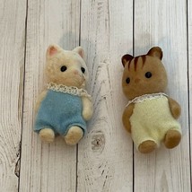 Sylvanian Families Calico Critters Baby Silk Cat and Toddler Chipmunk Figures - £9.30 GBP