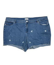 Lane Bryant Women Plus Size 26 (Measure 48x5) Cut Off Jean Shorts Bleached - $11.30