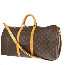 LOUIS VUITTON Keepall Bandouliere 55 2Way Hand Bag Monogram Brown M41414 19JG701 - £1,287.67 GBP