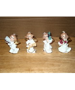 ANGEL RELIGIOUS CHERUB FIGURINE STATUE SET ( SET OF 4 ) - £10.88 GBP